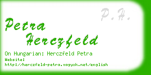 petra herczfeld business card